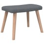 Silla de relajación con reposapiés de tela gris oscuro de , Sillones - Ref: Foro24-327931, Precio: 122,89 €, Descuento: %