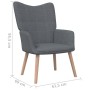 Dunkelgrauer Stoff-Entspannungssessel mit Fußstütze von , Sessel - Ref: Foro24-327931, Preis: 122,89 €, Rabatt: %