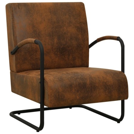 Brown artificial suede leather armchair by , Armchairs - Ref: Foro24-325749, Price: 215,99 €, Discount: %