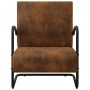 Brown artificial suede leather armchair by , Armchairs - Ref: Foro24-325749, Price: 215,99 €, Discount: %