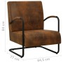 Brown artificial suede leather armchair by , Armchairs - Ref: Foro24-325749, Price: 215,99 €, Discount: %