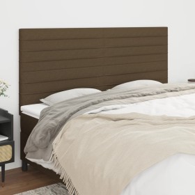 Headboards 4 units of dark brown fabric 80x5x78/88 cm by , Headboards and footboards - Ref: Foro24-3116481, Price: 108,99 €, ...