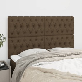 Headboards 4 units of dark brown fabric 80x7x78/88 cm by , Headboards and footboards - Ref: Foro24-3116677, Price: 147,89 €, ...