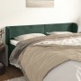 Cabecero de terciopelo verde oscuro 203x23x78/88 cm de , Cabeceros y pies de cama - Ref: Foro24-3116933, Precio: 74,60 €, Des...