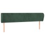 Cabecero de terciopelo verde oscuro 203x23x78/88 cm de , Cabeceros y pies de cama - Ref: Foro24-3116933, Precio: 74,60 €, Des...