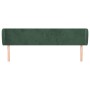 Cabecero de terciopelo verde oscuro 203x23x78/88 cm de , Cabeceros y pies de cama - Ref: Foro24-3116933, Precio: 74,60 €, Des...