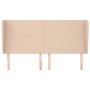 Headboard with ears cappuccino synthetic leather 183x23x118/128 cm by , Headboards and footboards - Ref: Foro24-3117783, Pric...