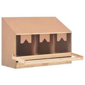 Chicken nesting box with 4 pine wood compartments 93x40x65 cm by vidaXL, Egg incubators - Ref: Foro24-170655, Price: 72,75 €,...