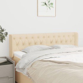 Cream fabric headboard 147x16x78/88 cm by , Headboards and footboards - Ref: Foro24-3119107, Price: 80,99 €, Discount: %