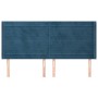 Headboard with dark blue velvet ears 163x16x118/128 cm by , Headboards and footboards - Ref: Foro24-3119778, Price: 128,22 €,...