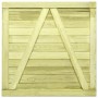 Puerta de valla de madera de pino impregnada 100x100 cm de vidaXL, Puertas de jardín - Ref: Foro24-45333, Precio: 78,96 €, De...