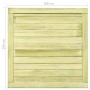 Puerta de valla de madera de pino impregnada 100x100 cm de vidaXL, Puertas de jardín - Ref: Foro24-45333, Precio: 78,96 €, De...