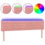 Cabecero con LED de terciopelo rosa 160x5x78/88 cm de , Cabeceros y pies de cama - Ref: Foro24-3121811, Precio: 64,61 €, Desc...