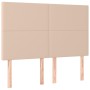 Headboard LED lights cappuccino synthetic leather 144x5x118/128cm by , Headboards and footboards - Ref: Foro24-3122239, Price...