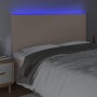 Cabecero luces LED cuero sintético capuchino 160x5x118/128cm de , Cabeceros y pies de cama - Ref: Foro24-3122245, Precio: 122...