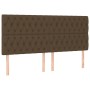 Headboard with LED lights dark brown fabric 180x7x118/128 cm by , Headboards and footboards - Ref: Foro24-3122777, Price: 165...