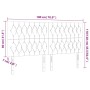 Kopfteil mit LED-Leuchten aus dunkelbraunem Stoff, 180 x 7 x 118/128 cm von , Kopf- und Fußteile - Ref: Foro24-3122777, Preis...