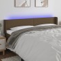 Cabecero con LED de tela marrón oscuro 203x16x78/88 cm de , Cabeceros y pies de cama - Ref: Foro24-3122981, Precio: 81,22 €, ...