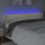 Cabecero con LED cuero sintético crema 163x16x78/88 cm de , Cabeceros y pies de cama - Ref: Foro24-3123054, Precio: 72,82 €, ...