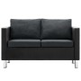 Schwarzes und dunkelgraues 2-Sitzer-Sofa aus Kunstleder von vidaXL, Sofas - Ref: Foro24-247168, Preis: 247,99 €, Rabatt: %