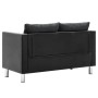 Schwarzes und dunkelgraues 2-Sitzer-Sofa aus Kunstleder von vidaXL, Sofas - Ref: Foro24-247168, Preis: 247,99 €, Rabatt: %