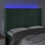 Cabecero con LED de terciopelo verde oscuro 147x16x118/128 cm de , Cabeceros y pies de cama - Ref: Foro24-3124239, Precio: 13...