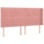 Cabecero con LED de terciopelo rosa 163x16x118/128 cm de , Cabeceros y pies de cama - Ref: Foro24-3124247, Precio: 134,99 €, ...