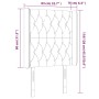 Kopfteil mit LED aus dunkelbraunem Stoff 83x16x118/128 cm von , Kopf- und Fußteile - Ref: Foro24-3124361, Preis: 96,17 €, Rab...