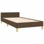 Estructura de cama con cabecero de tela marrón oscuro 80x200 cm de , Camas y somieres - Ref: Foro24-3124850, Precio: 154,52 €...