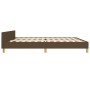 Bed frame with headboard in dark brown fabric 200x200cm by , Beds and slatted bases - Ref: Foro24-3124922, Price: 244,86 €, D...