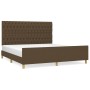 Bed frame with brown fabric headboard 180x200 cm by , Beds and slatted bases - Ref: Foro24-3125319, Price: 276,86 €, Discount: %