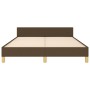 Bed frame with headboard in brown fabric 140x200 cm by , Beds and slatted bases - Ref: Foro24-3125384, Price: 214,78 €, Disco...