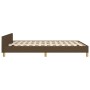 Estructura de cama con cabecero de tela marrón 140x200 cm de , Camas y somieres - Ref: Foro24-3125384, Precio: 214,81 €, Desc...