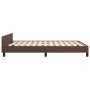 Brown synthetic leather headboard bed frame 140x200 cm by , Beds and slatted bases - Ref: Foro24-3125454, Price: 230,99 €, Di...