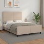 Estructura de cama cabecero cuero sintético capuchino 140x200cm de , Camas y somieres - Ref: Foro24-3125456, Precio: 244,99 €...