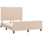 Estructura de cama cabecero cuero sintético capuchino 140x200cm de , Camas y somieres - Ref: Foro24-3125456, Precio: 244,99 €...