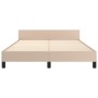 Estructura de cama cabecero cuero sintético capuchino 140x200cm de , Camas y somieres - Ref: Foro24-3125456, Precio: 244,99 €...