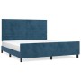 Dark blue velvet bed frame with headboard 160x200 cm by , Beds and slatted bases - Ref: Foro24-3125828, Price: 249,65 €, Disc...