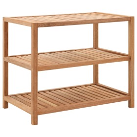 Estantería para baño madera maciza de nogal 65x40x55 cm de vidaXL, Toalleros - Ref: Foro24-247606, Precio: 82,61 €, Descuento: %