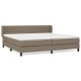 Cama box spring con colchón tela gris taupe 200x200 cm de , Camas y somieres - Ref: Foro24-3126353, Precio: 594,99 €, Descuen...