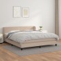 Cama box spring con colchón cuero sintético capuchino 160x200cm de , Camas y somieres - Ref: Foro24-3127204, Precio: 524,99 €...