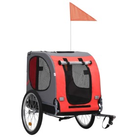 Remolque de bicicleta para mascotas rojo y negro de vidaXL, Cochecitos para mascotas - Ref: Foro24-91765, Precio: 158,99 €, D...