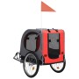 Remolque de bicicleta para mascotas rojo y negro de vidaXL, Cochecitos para mascotas - Ref: Foro24-91765, Precio: 161,21 €, D...