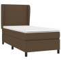 Box spring bed with dark brown fabric mattress 90x200 cm by , Beds and slatted bases - Ref: Foro24-3127776, Price: 381,68 €, ...