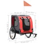 Remolque de bicicleta para mascotas rojo y negro de vidaXL, Cochecitos para mascotas - Ref: Foro24-91765, Precio: 161,21 €, D...