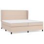 Box spring bed with cappuccino synthetic leather mattress 200x200cm by , Beds and slatted bases - Ref: Foro24-3128936, Price:...