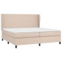 Cama box spring con colchón cuero sintético capuchino 200x200cm de , Camas y somieres - Ref: Foro24-3128936, Precio: 754,88 €...