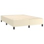 Cama box spring con colchón cuero sintético crema 140x200cm de , Camas y somieres - Ref: Foro24-3129035, Precio: 507,45 €, De...