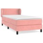 Box spring bed with pink velvet mattress 90x190 cm by , Beds and slatted bases - Ref: Foro24-3127348, Price: 326,13 €, Discou...