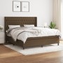 Box spring bed with dark brown fabric mattress 180x200 cm by , Beds and slatted bases - Ref: Foro24-3131692, Price: 665,05 €,...